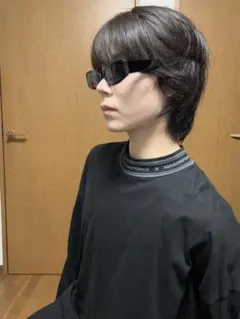 【トレンド】ハイネック ロンT モックネック グレー モード テック 178cm