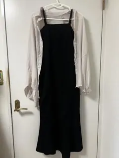 マーメイドキャミワンピースとシアーシャツセット/GRL