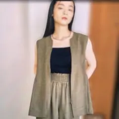 LEPSIM ベスト タグ付き 未使用 ブラウン