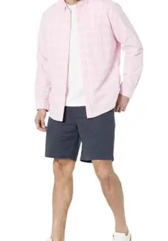 YＨさま 未使用品 シャツ チェック柄 長袖 メンズ M ピンク