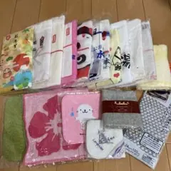 新品　粗品タオル　ハンドタオル　炭タオル　まとめ売り　18枚　企業名タオル