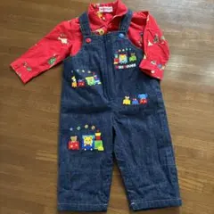 ミキハウス　オーバーオール　80 チエコサク　シャツ　80 動物柄　セット