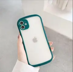 iPhoneケース スマホケース iphone11 ダークグリーン 韓国