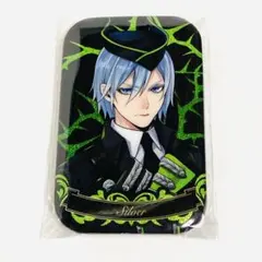 ツイステ　シルバー　ラメキラスクエア缶バッジ　制服