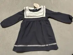 【新品未使用】裏起毛襟付きワンピース　80㎝