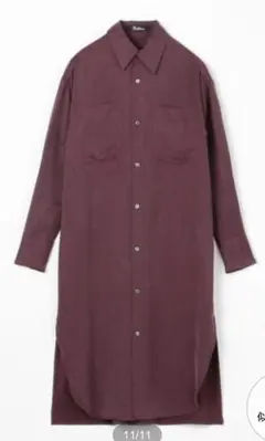 Edition キュプラ ロングシャツワンピースのサムネイル