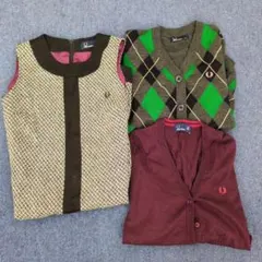 FRED PERRY ワンピース カーディガン 3点セット