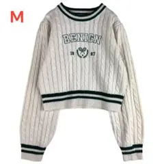 新品未使用　シロ　M ケーブルニットセーター 1987年