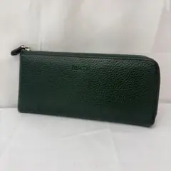 BARCOS バルコス ダークグリーン レザー 長財布 ロングウォレット
