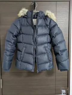 TOMMY HILFIGER ダークグレー ファー付きダウンコート