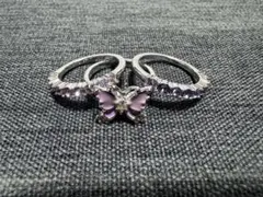 ANNA SUI リング シルバー パープル