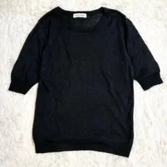 bulle de savon サマーニット　リネン　黒　フリー　ビュルデサボンのサムネイル