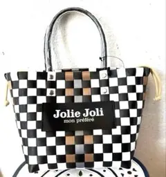 新品❤︎Jolie Joli チェック柄 カゴバッグ　ミニカゴのサムネイル