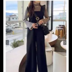 GRL オールインワンサロペット　ブラック