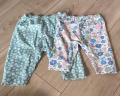 UNIQLO ベビー レギンス 2枚セット 80cm 90cm 花柄のサムネイル