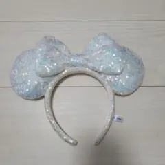 ディズニー ミニー カチューシャ スパンコール ピンク白