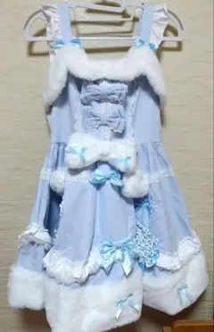 海外ロリータ ロリィタ 水色 甘ロリ 尻尾付き JSK ジャンスカ