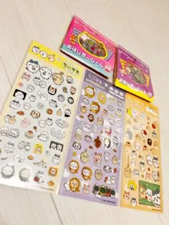 ちいかわ　おはじきシール、クリアシール5点セット