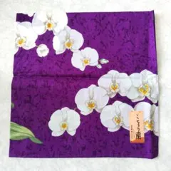 新品未使用　こちょう蘭 ハンカチ 紫色