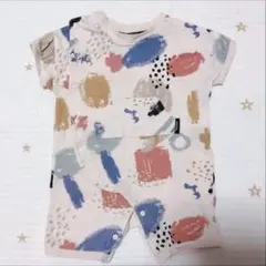 manina総柄ロンパース70