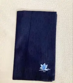 袱紗 ふくさ 紺色 蓮の刺繍入り