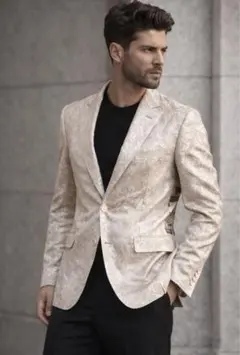 ポールスミスコレクション　テーラードジャケット L クリーム系　ペイズリー