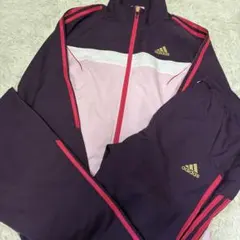 アディダス　ジャージ　CLIMALITE 紫/白／ピンクサイズXL上下