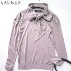 希少ローレンラルフローレン長袖ニット ボウタイ シルク春ニット