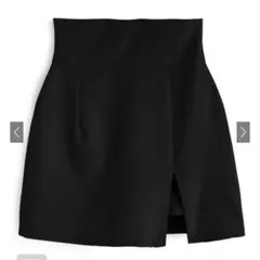 GRL インパン付きハイウエストスリットミニスカート[pm719] ブラック