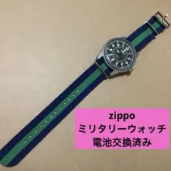 zippo 腕時計　ミリタリーテイスト　電池交換済み　2003年モデル