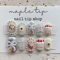 現品販売　ケーキとリボン　ネイルチップ