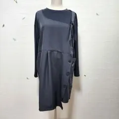 【BLACK BLACK ONEARTH】アシンメトリー チュニック 長袖