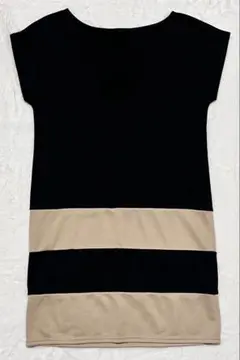 【美品】GLACIER 半袖チュニック Lサイズ 黒とベージュ