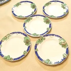 イタリア FORNERIS フラワー柄皿 5枚セット