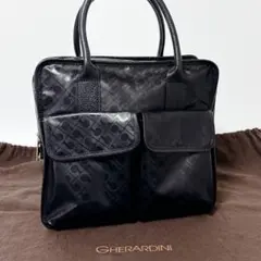 【人気商品】GHERARDINI ソフティ　トートバッグ　ブラック　総柄
