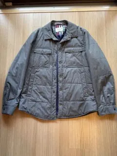 グレー キルティングジャケット メンズ
