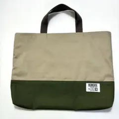 入園・入学　グレージュ✖️オリーブグリーン　レッスンバッグ