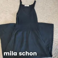 mila schon ノースリーブニットワンピース 40 リネンブレンド