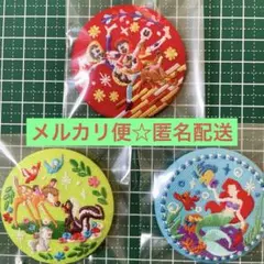ディズニー　刺繍缶バッジ　3個セット　刺繍缶バッジビスケット2