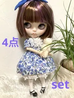 カスタムアイシードール ❀ストロベリーケーキさん ❀ドレスカチューシャ付 カスタムアイシードール ❀ストロベリーケーキさん ❀ドレスカチューシャ付