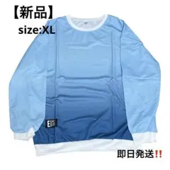 【新品】グラデーション クルーネック スウェット ブルー XLサイズのサムネイル