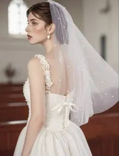 結婚式 前撮り ウエディングベール ブライダル パール フォトウェディング