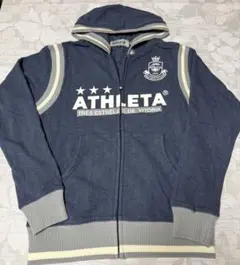 ATHLETA フード付きスウェットパーカー M ネイビー