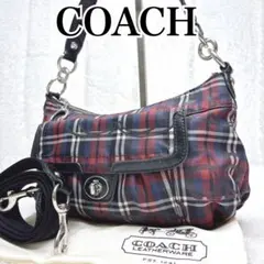 COACH Y2K Plaid Shoulder Bag Turnlock