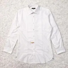 【美品】バーバリーブラックレーベル 長袖シャツ 袖チェック ホワイト メンズ L