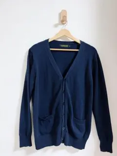 ネイビー Vネック カーディガン