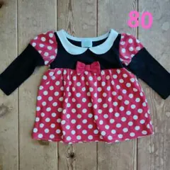 ミニーちゃん風ワンピース　80
