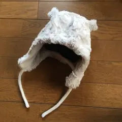 ZARA BABY フェイクファー耳当て付き帽子　グレー