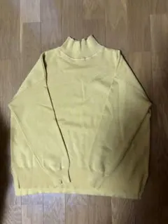 月末セール　オペークドットクリップ　未使用品　イエローハイネック　ニット M