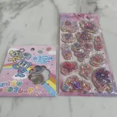 おはじきシールフレーク/エンジェルブルー　スパンコールパーティー　シール2点